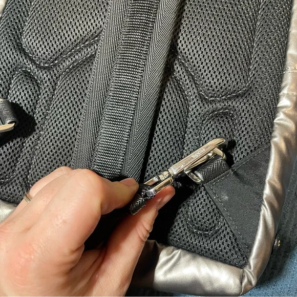Prada Metallic Silver Backpack - Picture 7 of 11